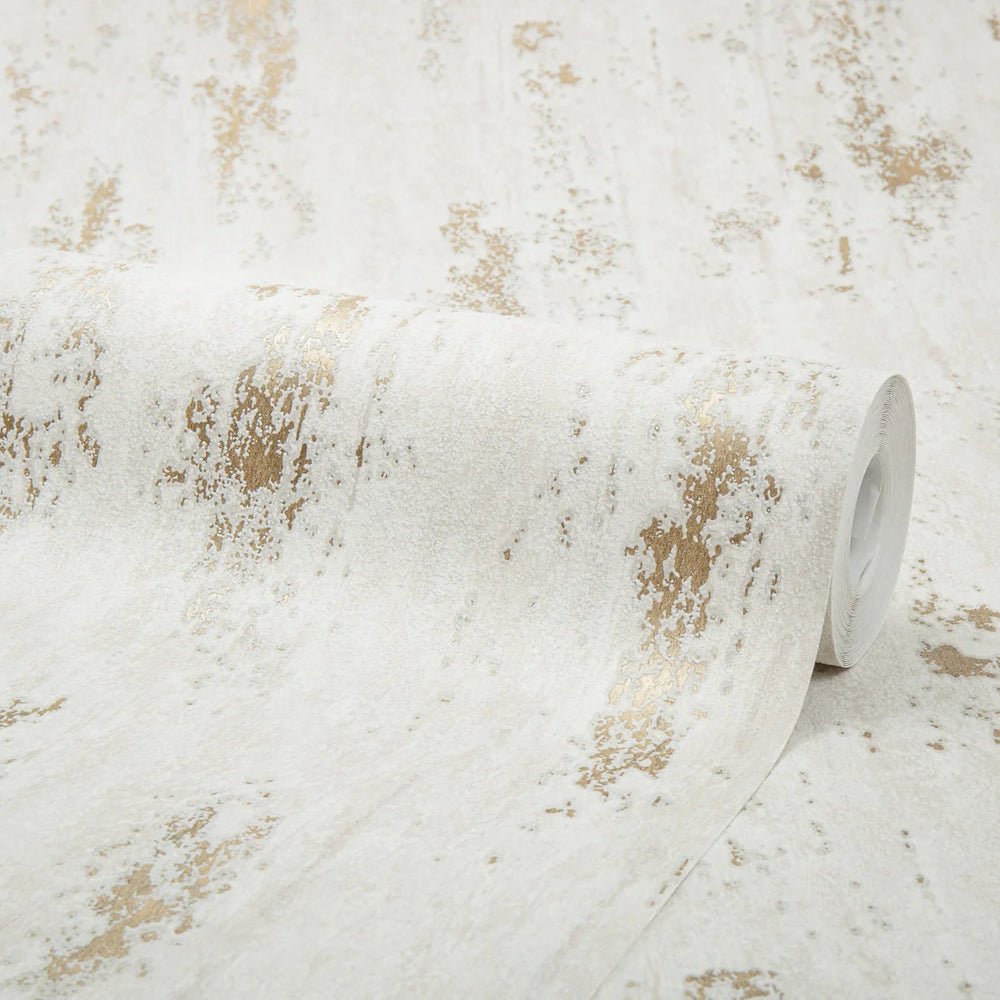 Manhattan Modern Wallpaper in Ivory and Gold - Image 4