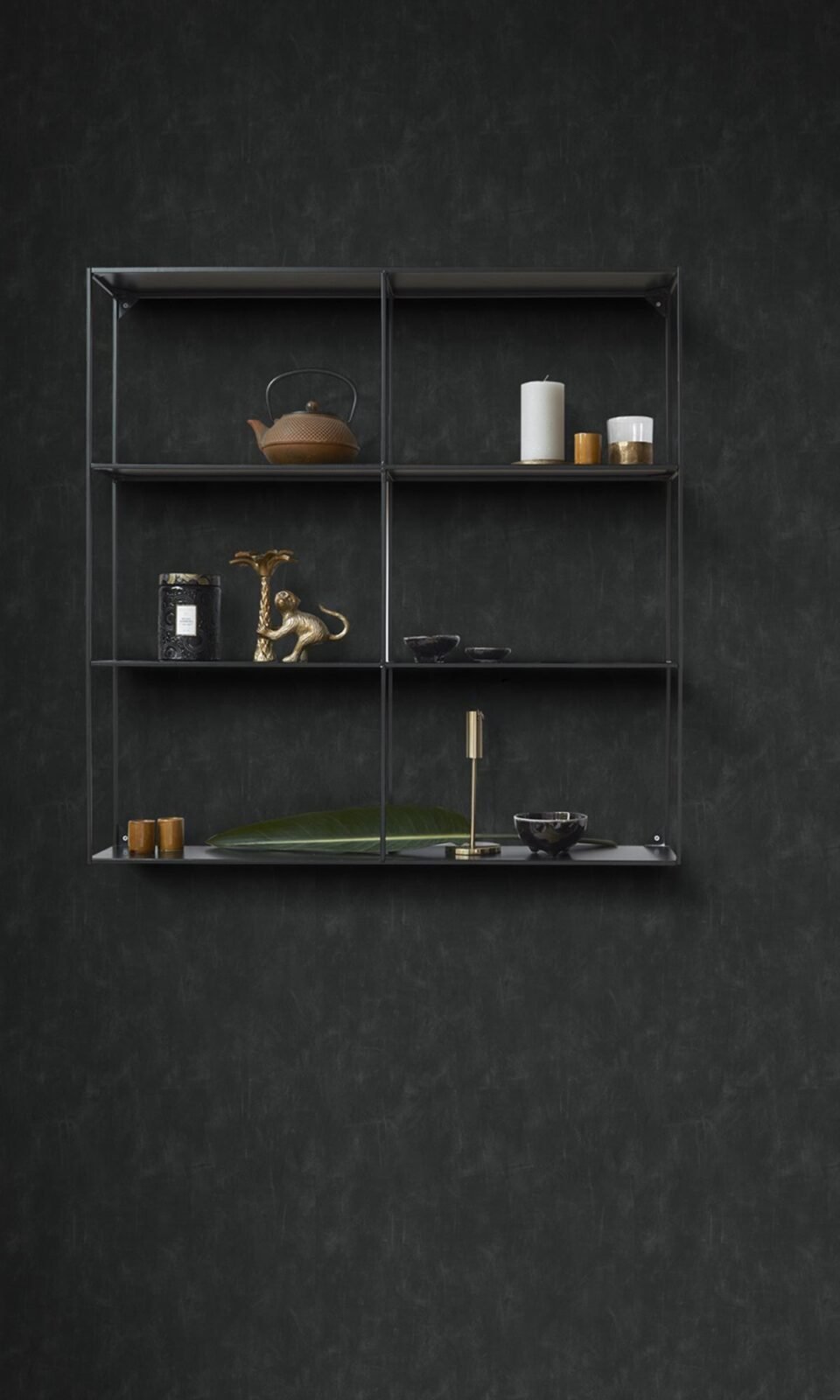 Black Plain With Painterly Effect Wallpaper