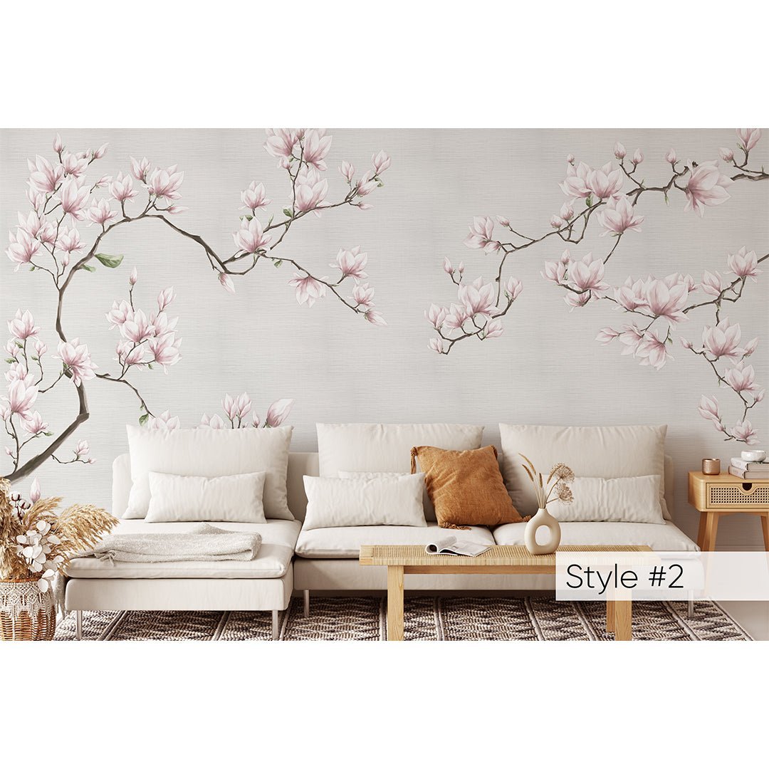 Blossom Sakura Grasscloth Wall Mural CG010 - Image 6