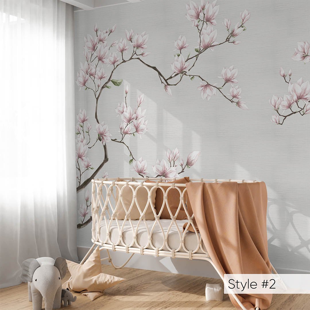 Blossom Sakura Grasscloth Wall Mural CG010 - Image 7