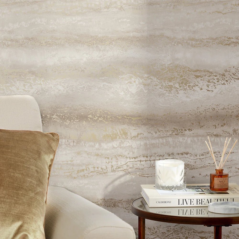 Elissia Marble Wallpaper in Cream - Image 3