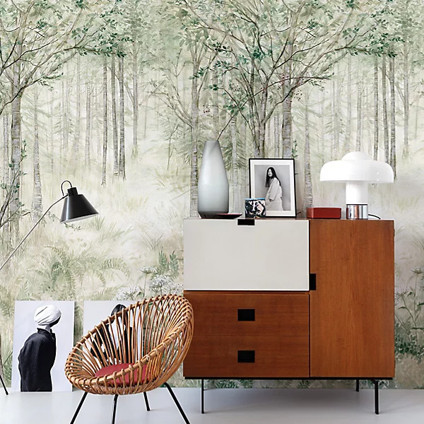 Grandeco Fairytale Trees Green 3 panel repeatable Mural 1.59 x 2.8m - Image 5