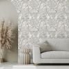 Grey Floral Woodland Wallpaper - Image 4