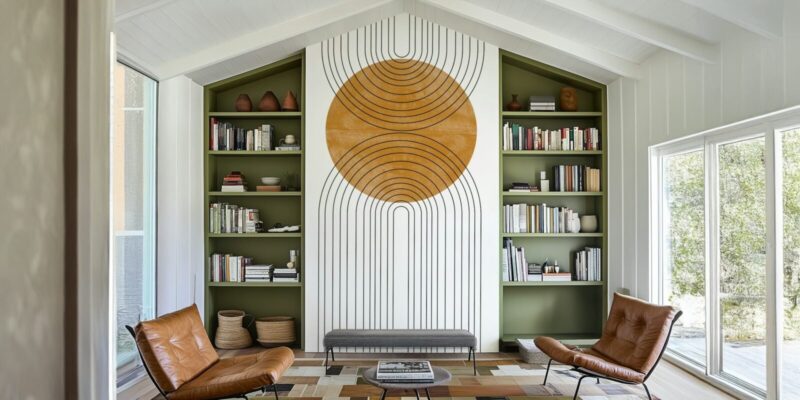 MID CENTURY MODERN Arch and Circle wallpaper - Image 4