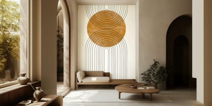 MID CENTURY MODERN Arch and Circle wallpaper - Image 3