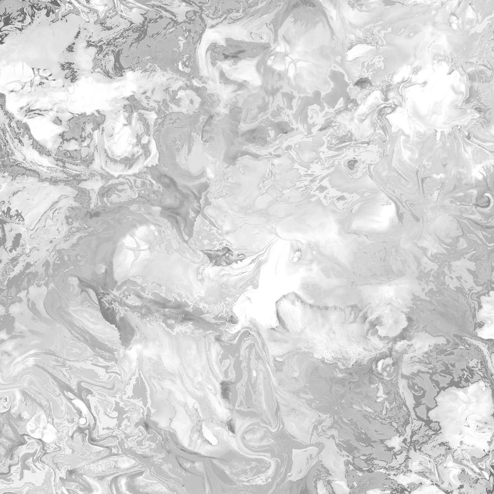 Stylish Marble Wallpaper in Silver for feature wall decoration