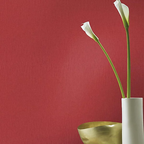 Rasch Modern Textured Red Wallpaper