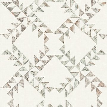 Scrap Quilt Grey Wallpaper - Image 5