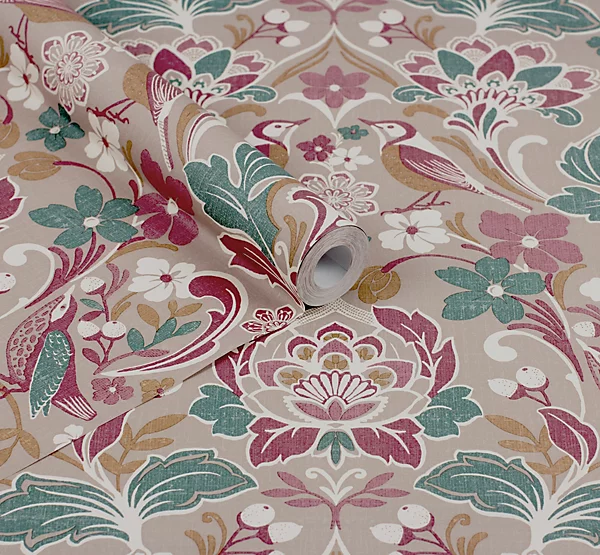 Arthouse Folk Floral Pink Wallpaper