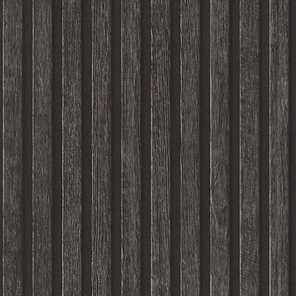 AS Creation Wood Slat Effect Black Dark Grey Panels Wallpaper - Image 5