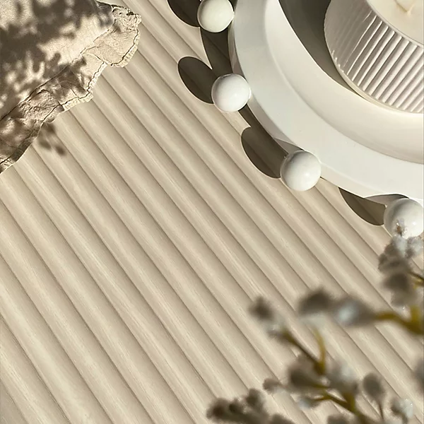 Belgravia 3D Ribbed Wood Effect Cream Wallpaper - Image 3