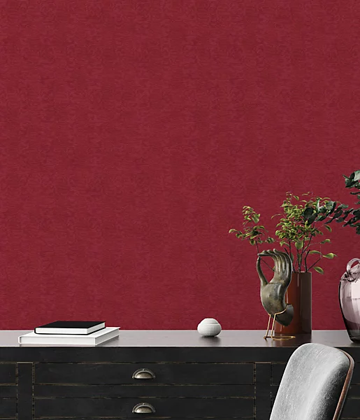 BRICOFLOR Dark red designer wallpaper embossed design - Image 3