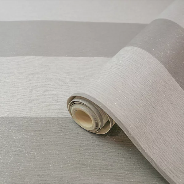 Claydon Grey Striped Glitter effect Classic Textured Wallpaper - Image 5