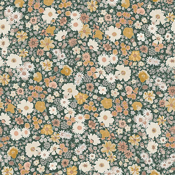 GoodHome Amity Green & Multicolour Floral Embossed Wallpaper - Image 6