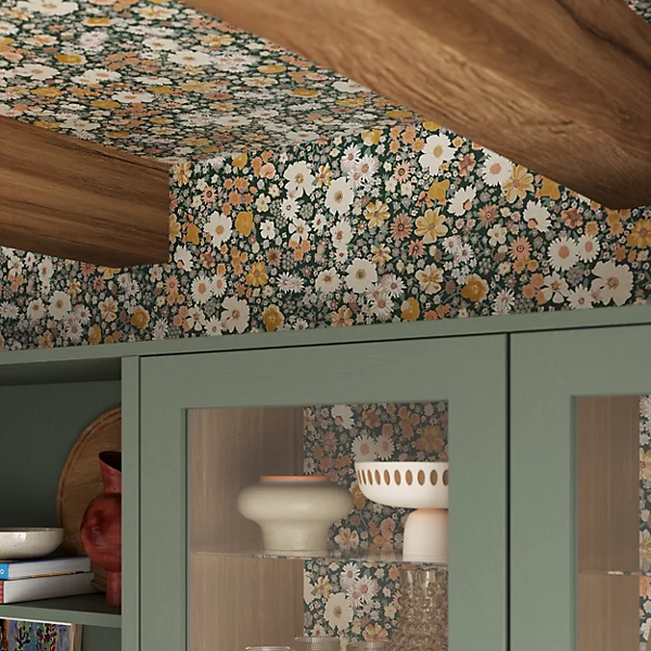 GoodHome Amity Green & Multicolour Floral Embossed Wallpaper - Image 3