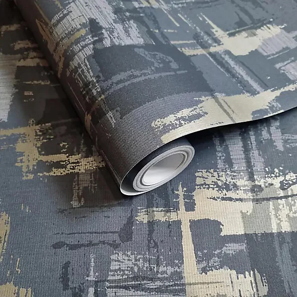 Holden Decor Abstract Geo Navy Wallpaper modern geometric design