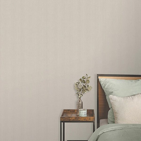 Rasch Grey Stripe Embossed Wallpaper - Image 4