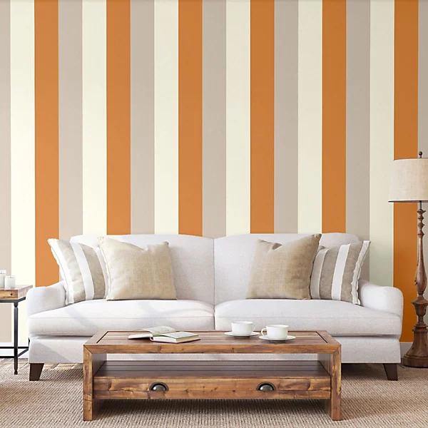 Stripe Wallpaper - Orange - Image 2