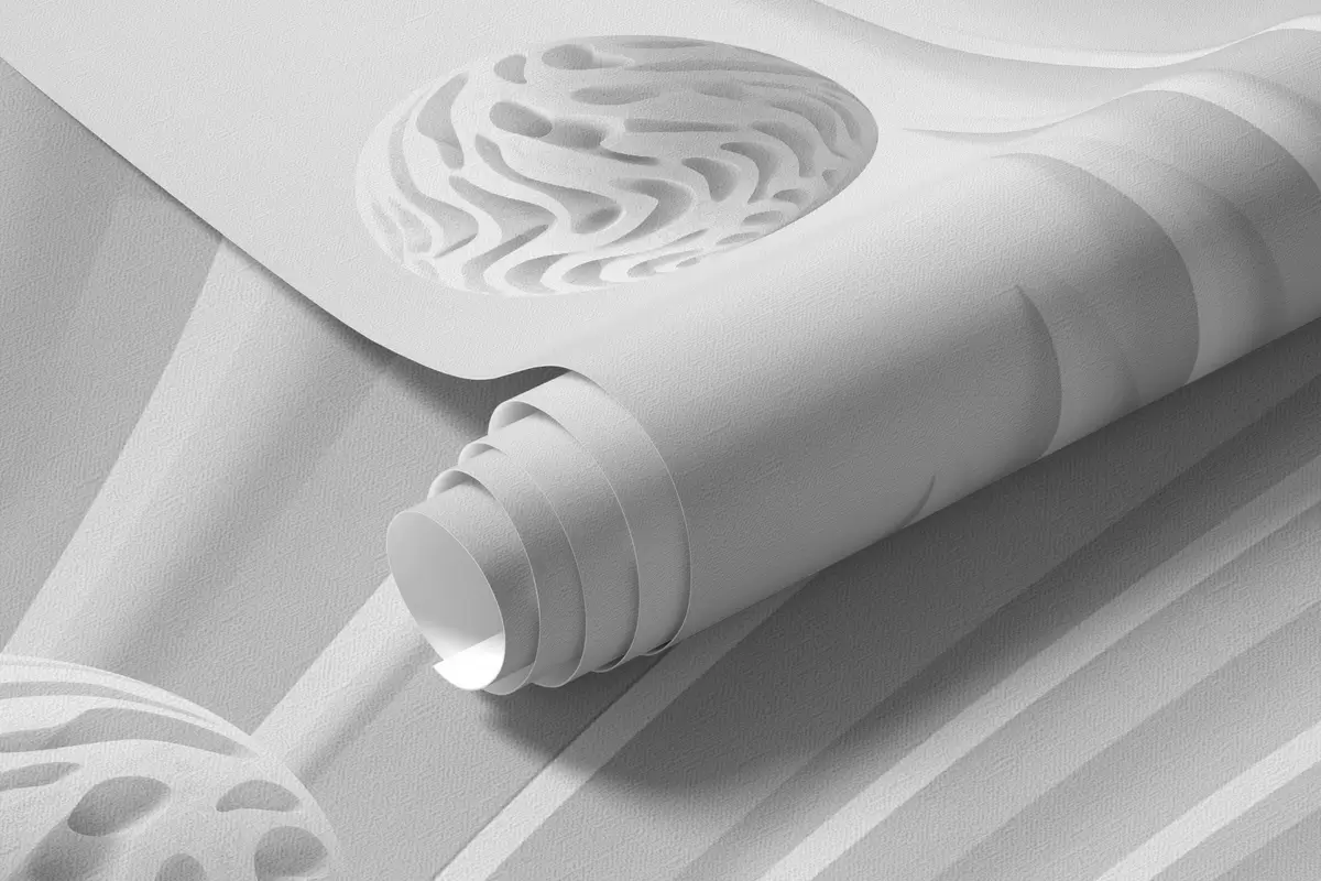 3D gray abstraction with spheres - Image 4