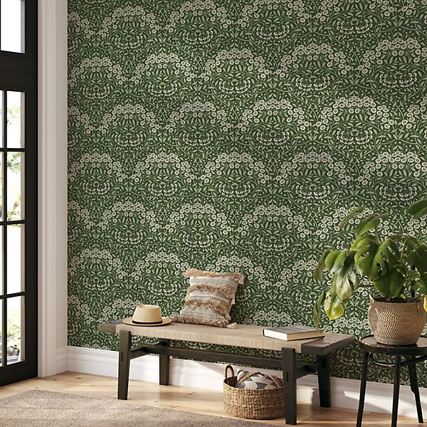 World of Wallpaper Botanical Damask Wallpaper - Image 3