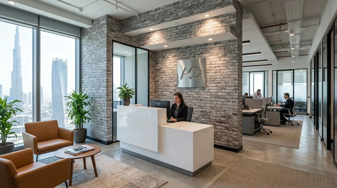 Brick Wallpaper for Dubai Offices