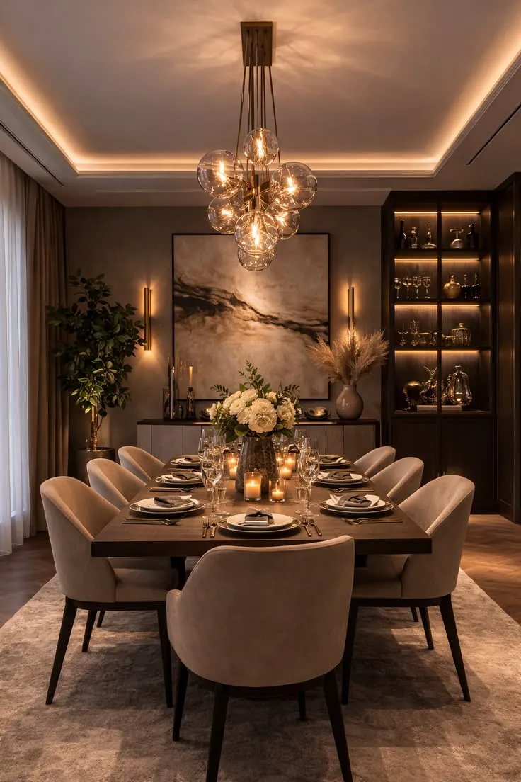 Modern Family Dining Room — Dubai Hills Estate