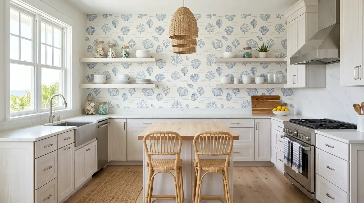 Costal Kitchen Wallpaper